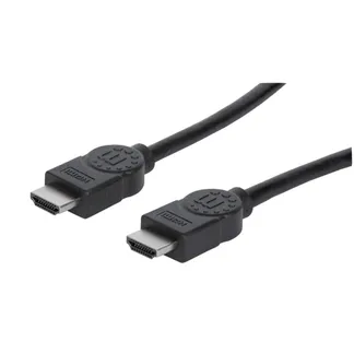 Manhattan High Speed HDMI-Kabel mit Ethernet-Kanal, HEC, ARC, 3D, 4K@30Hz, HDMI-Stecker auf HDMI-Stecker, geschirmt, schwarz, 2 m Manhattan High Speed HDMI-Kabel mit Ethernet-Kanal, HEC, ARC, 3D, 4K@30Hz, HDMI-Stecker auf HDMI-Stecker, geschirmt, schwarz, 2 m