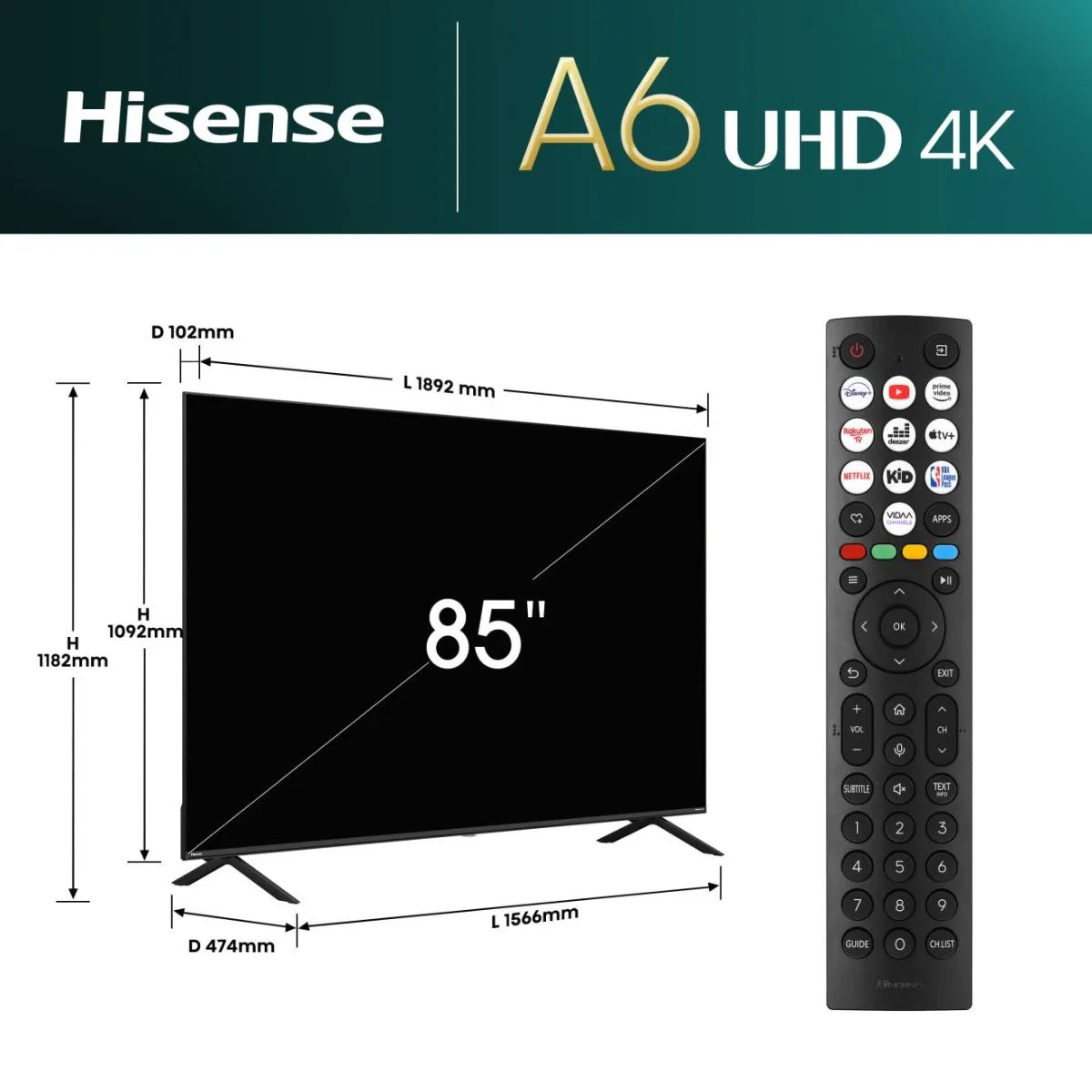 Hisense UHD Smart TV 85E6NT ČR – Bild 2