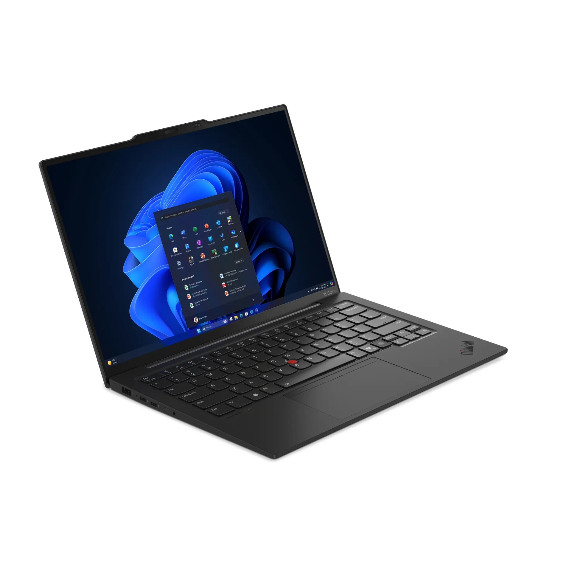 Lenovo ThinkPad X1 Carbon Gen 13 Aura Edition Copilot+ PC Intel Core Ultra 7 258V Laptop 35,6 cm (14") 2.8K 32 GB LPDDR5x-SDRAM 1 TB SSD Wi-Fi 7 (802.11be) Windows 11 Pro Deutsch Schwarz – Bild 3