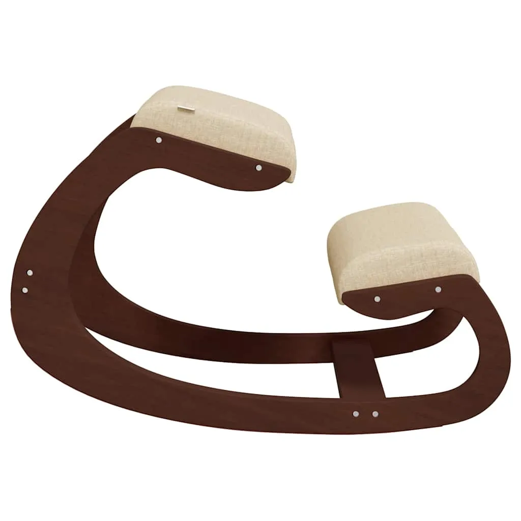 vidaXL Kniestuhl Creme 55x84x55 cm Birkensperrholz – Bild 4