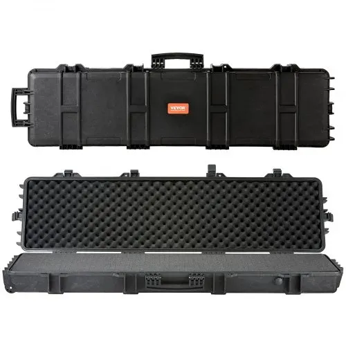 VEVOR Gewehr-Hartschalenkoffer mit 3 Schichten Vollständig Schützendem Schaumstoff, Abschließbarer Hartwaffenkoffer, Wasserdichter & Rollbarer Langwaffenkoffer, für 138 cm Gewehre oder Schrotflinten – Bild 8