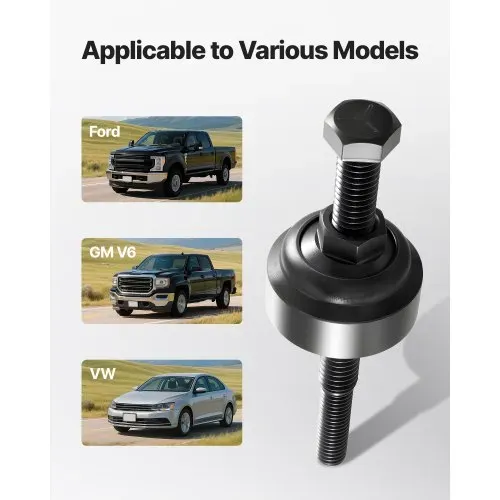 VEVOR Servolenkungspumpen Riemenscheiben Abzieher Einbauwerkzeugsatz, kompatibel mit Ford GM V6 VW Fahrzeugen, zum Entfernen und Einbauen von Servolenkungspumpen-Riemenscheiben – Bild 2