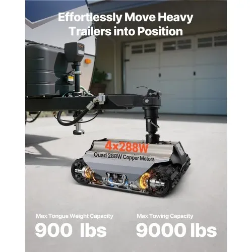 VEVOR Elektrischer Trailer Mover, 4082 kg Anhängelast, ferngesteuerter Anhängerrangierer mit 100 m Funkreichweite, motorisiertes Wohnmobil-Trolley-Kit passend für RV, Wohnwagen, Boot, Anhängerheber VEVOR Elektrischer Trailer Mover, 4082 kg Anhängelast, ferngesteuerter Anhängerrangierer mit 100 m Funkreichweite, motorisiertes Wohnmobil-Trolley-Kit passend für RV, Wohnwagen, Boot, Anhängerheber