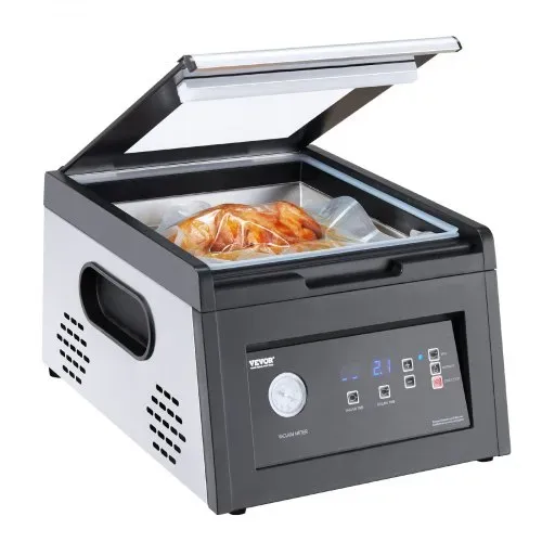 VEVOR Kammer Vakuumierer, 380 W, Verpackungsmaschine für feuchte Lebensmittel, Fleisch, kompaktes Design, ideales gewerbliches Vakuumiergerät für den professionellen und privaten Gebrauch – Bild 10