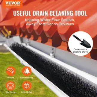 VEVOR Dachrinnenbürste, 4,6 m Gesamtlänge, φ110 mm, Dachrinnenreinigungswerkzeug, Laubschutz für 12,7 cm Dachrinnen, entfernt mühelos Blätter und Schmutz vom Dach, 5er-Pack VEVOR Dachrinnenbürste, 4,6 m Gesamtlänge, φ110 mm, Dachrinnenreinigungswerkzeug, Laubschutz für 12,7 cm Dachrinnen, entfernt mühelos Blätter und Schmutz vom Dach, 5er-Pack