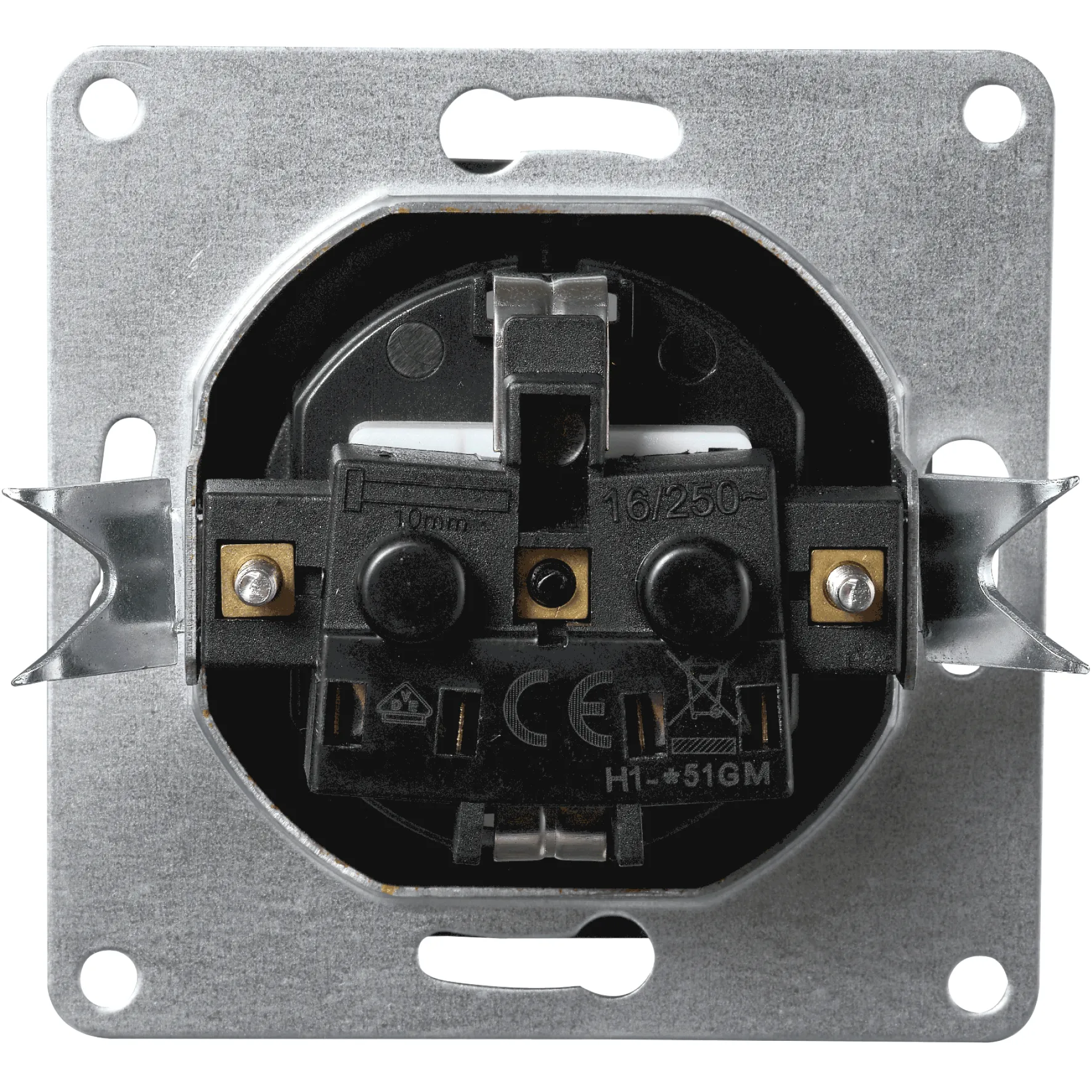 Schutzkontakt-Steckdose McPower ''Flair'' 250V~/16A, UP Einsteckschutz, matt schwarz – Bild 2