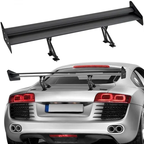 VEVOR GT Wing Autospoiler, 53,1 Zoll Universalspoiler mit Doppeldeck, verstellbares leichtes Aluminium, Auto Heckspoilerflügel, Racing Spoiler BGW/JDM Drift Schwarz VEVOR GT Wing Autospoiler, 53,1 Zoll Universalspoiler mit Doppeldeck, verstellbares leichtes Aluminium, Auto Heckspoilerflügel, Racing Spoiler BGW/JDM Drift Schwarz