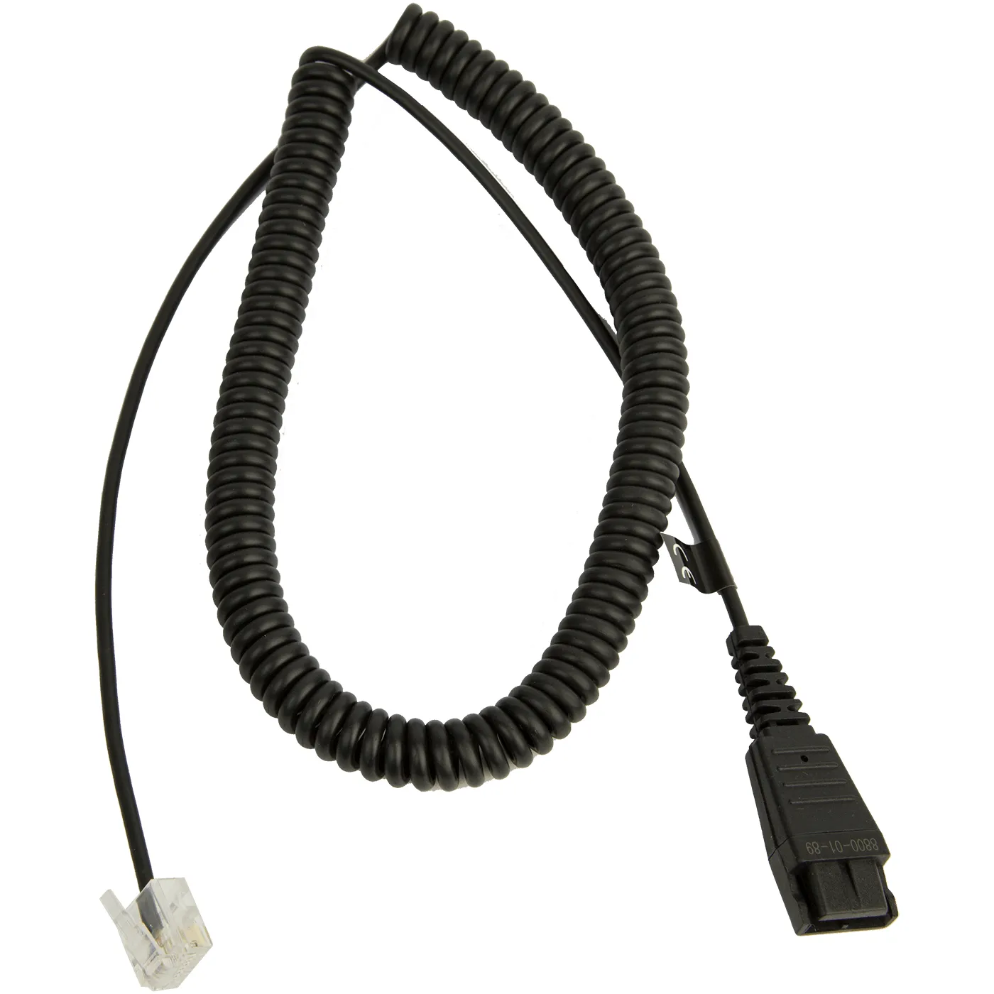 Jabra Quick Disconnect (QD) to Modular (RJ) Balanced Coiled Bottom Cord, 2 Meter Jabra Quick Disconnect (QD) to Modular (RJ) Balanced Coiled Bottom Cord, 2 Meter