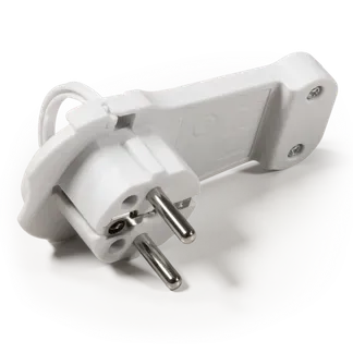 Schutzkontakt-Winkelstecker McPower extra flach, Handgriff, Zugentlastung Schutzkontakt-Winkelstecker McPower extra flach, Handgriff, Zugentlastung