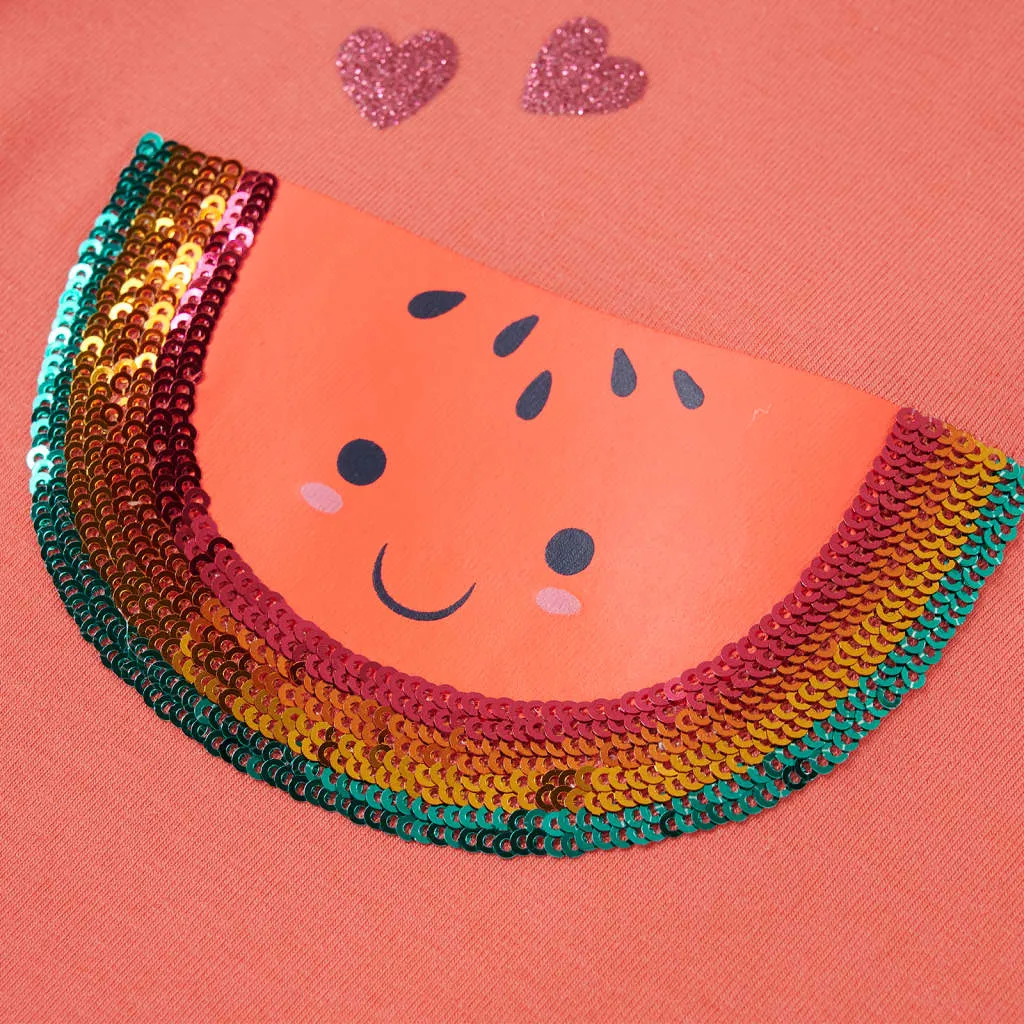 vidaXL Kinder-T-Shirt mit Rüschenärmeln Korallenrosa 104 – Bild 4