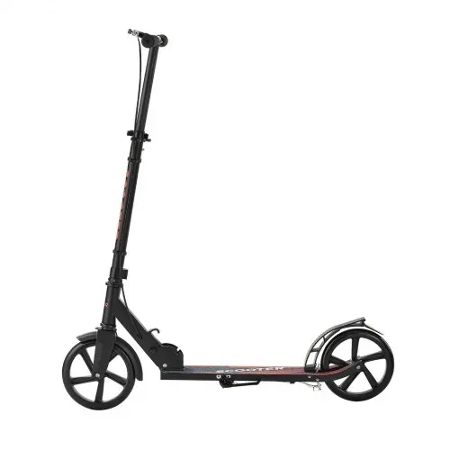 VEVOR Scooter (2 Räder) für Kinder ab 8 Jahren, Cityroller Kinderroller Straßenroller mit höhenverstellbarem Lenker & rutschfestem Deck & Handbremse, faltbarer Tretroller bis zu 100 kg, Schwarz – Bild 9