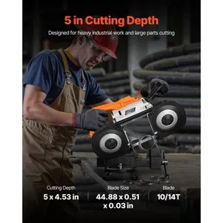 VEVOR 20V Akku Bandsäge, 127x115mm Schnitttiefe, Metallbandsäge, kabelloses & kompaktes Portaband, Aufhängehaken, 0–120 m/min variable Drehzahl, zum Schneiden von Metall, Holz (nur Werkzeug) VEVOR 20V Akku Bandsäge, 127x115mm Schnitttiefe, Metallbandsäge, kabelloses & kompaktes Portaband, Aufhängehaken, 0–120 m/min variable Drehzahl, zum Schneiden von Metall, Holz (nur Werkzeug)