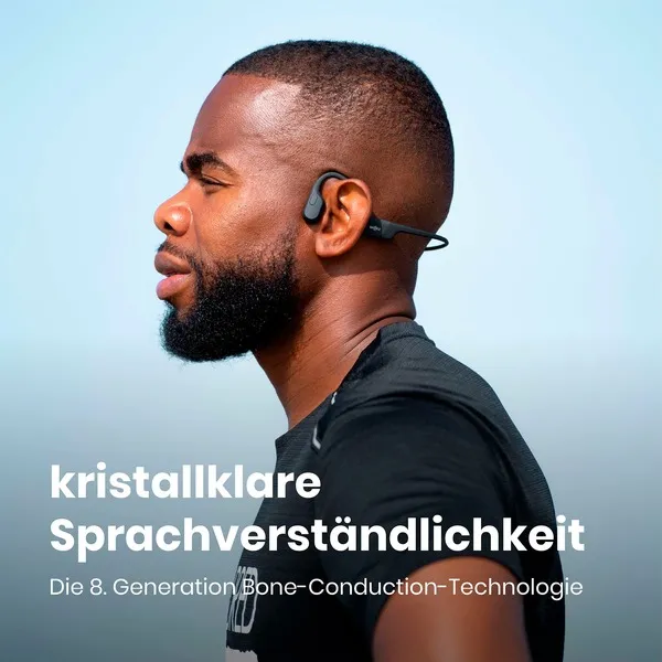 SHOKZ OpenRun Kopfhörer Kabellos Nackenband Sport Bluetooth Schwarz – Bild 8