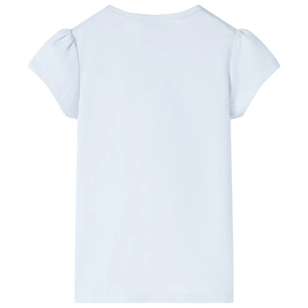 vidaXL Kinder-T-Shirt Hellblau 128 – Bild 2