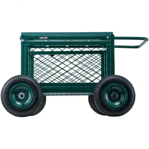 VEVOR Gartenrollsitz 760x520x440 mm, Rollbar Gartensitz aus Metall mit Rädern, trägt bis zu 180 kg, Rollsitz, Outdoor-Wagen und Hocker auf Rädern für Rasen, Terrasse, Hinterhof – Bild 8