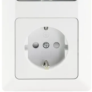 MILOS Set Steckdose + Schalter + Rahmen 250V~/ 16A, Steckanschluss, Matt-weiß MILOS Set Steckdose + Schalter + Rahmen 250V~/ 16A, Steckanschluss, Matt-weiß