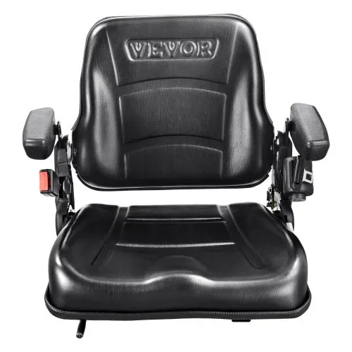 VEVOR Universal Traktorsitz aus PVC-Kunstleder und Polyurethanschaum Traktor Schleppersitz mit verstellbarer Rückenlehne und Mikro-Sicherheitsschalter Fahrersitz mit Armlehnen und Sicherheitsgurt – Bild 8