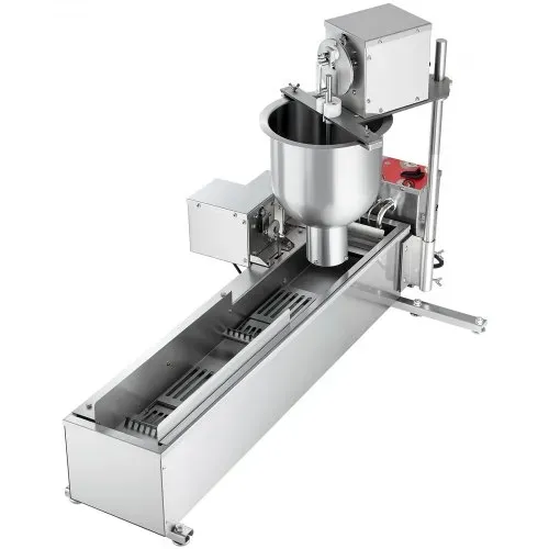 VEVOR kommerzielle automatische Donut Maschine Maker, einreihige Herstellungsausrüstung aus Edelstahl (90 Stk./h) elektrische Donut-Fritteuse mit 3 Formengrößen für Bäckereien Restaurants Café – Bild 10