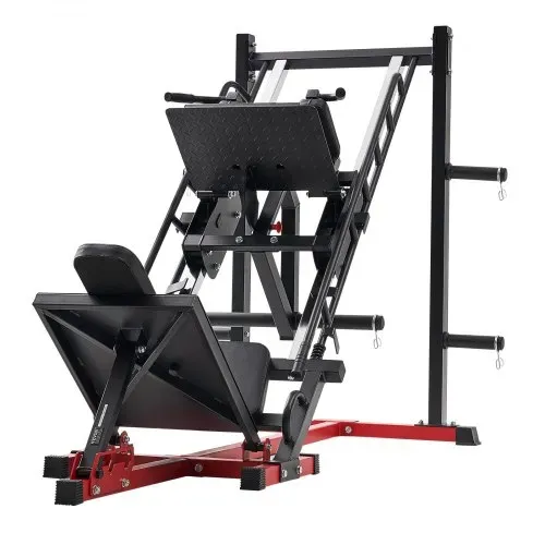 VEVOR Beintrainer Beinpresse Hack-Squat-Maschine Kombination (40° / 45° / 50° Rückenlehne) mit Gewichtsaufbewahrung, Beintrainingsgerät für Quadrizeps, Oberschenkelrückseite, Gesäßmuskeln – Bild 10
