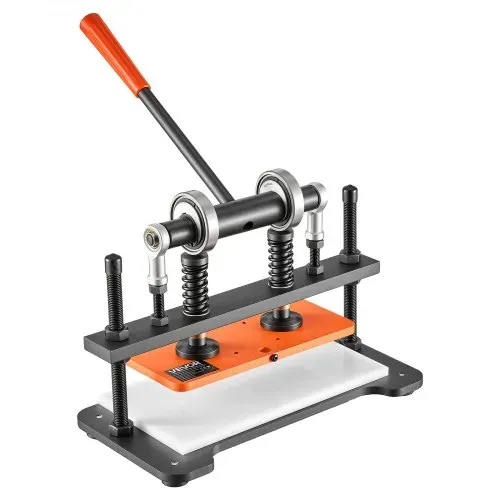 VEVOR Leder Stanzmaschine 260x120 mm Lederschneidemaschine Lochmaschine, Handpresse zum Prägen & Stanzen von Leder Stoff Papier Silikon 1,5 t Druck 12 mm Hub Stahlkonstruktion Zwei Führungswellen – Bild 8