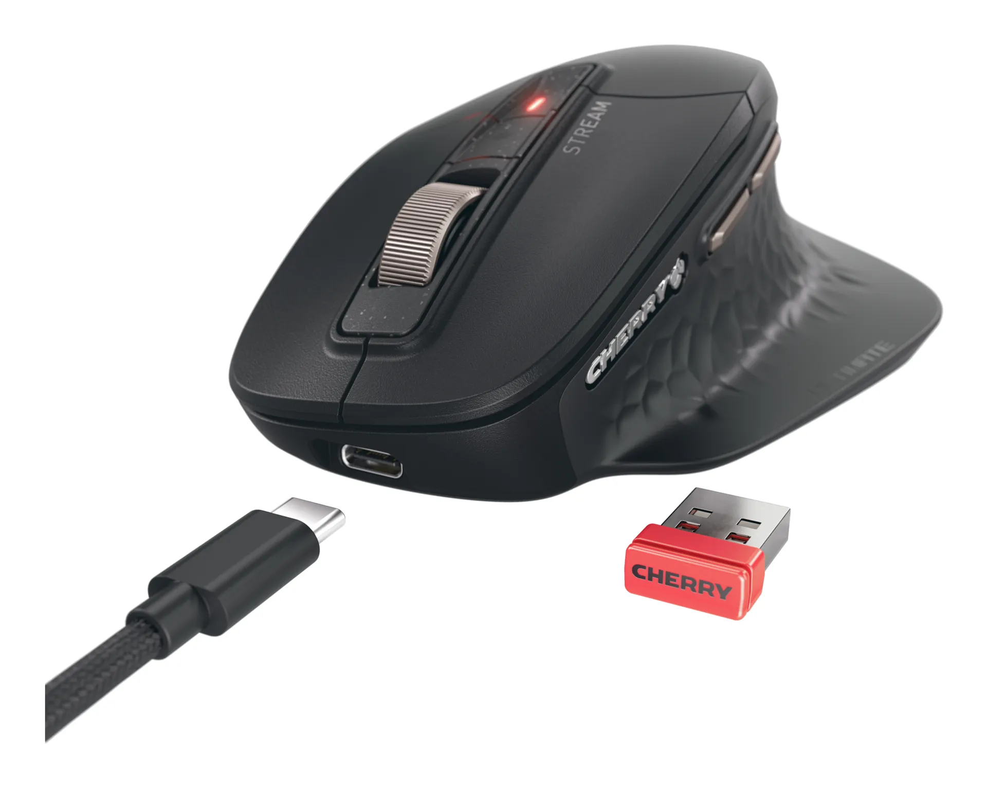 CHERRY Stream desktop ultimate Tastatur Maus enthalten Heimbüro USB + RF Wireless + Bluetooth QWERTZ Deutsch Schwarz – Bild 4