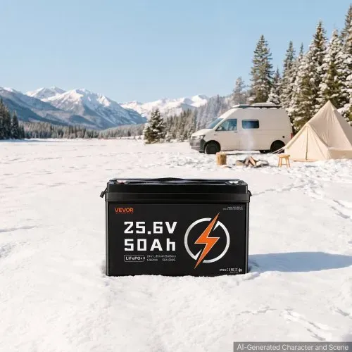 VEVOR LiFePO4 Batterie 24 V 50 Ah 50 A Lithiumbatterie mit Bluetooth BMS, Geeignet für Wohnmobile Campingwagen Solarenergiespeicher und Elektromotoren, 20-29,2 V DC, Niedertemperaturschutz, 1280 Wh – Bild 7