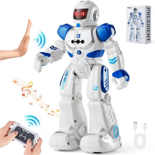 VEVOR RC-Roboterspielzeug für Kinder, programmierbarer, ferngesteuerter Smart-Roboter mit Gestenerkennung, interaktiver laufender, singender und tanzender Roboter für Jungen und Mädchen im Alter von 3, 4, 5, 6, 7, 8, 10 und 12 Jahren, Geburtstagsgeschenk VEVOR RC-Roboterspielzeug für Kinder, programmierbarer, ferngesteuerter Smart-Roboter mit Gestenerkennung, interaktiver laufender, singender und tanzender Roboter für Jungen und Mädchen im Alter von 3, 4, 5, 6, 7, 8, 10 und 12 Jahren, Geburtstagsgeschenk