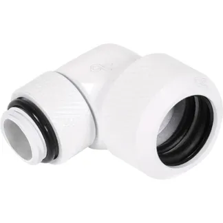 Eiszapfen 13mm HardTube Anschraubtülle 90° drehbar G1/4 – White, Verbindung Eiszapfen 13mm HardTube Anschraubtülle 90° drehbar G1/4 – White, Verbindung
