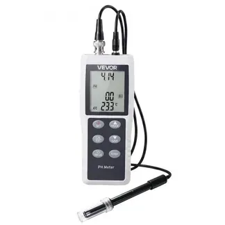 VEVOR pH-Meter, Messbereich 0–14, Wasserdichte Sonde (IP68), 3-Punkt-Automatikkalibrierung, Tragbares Tester-Set mit Kalibrierpulver, Temperatursonde & Tragetasche, für Trinkwasser & Hydrokultur VEVOR pH-Meter, Messbereich 0–14, Wasserdichte Sonde (IP68), 3-Punkt-Automatikkalibrierung, Tragbares Tester-Set mit Kalibrierpulver, Temperatursonde & Tragetasche, für Trinkwasser & Hydrokultur