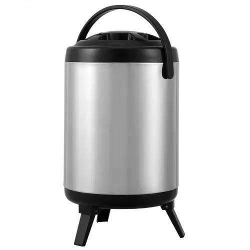 VEVOR Heiß- und Kaltgetränkespender Getränkespender 6 L, Edelstahl Heiß- und Kaltwasserbrunnen Großer Getränkespender mit Zapfen für Kaffee, Kalte Milch, Wasser, Saft usw. Isolierkanne 1-2 Personen – Bild 8