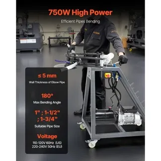 VEVOR Elektrische Rohrbiegemaschine, 750 W Rohrbieger mit 6 L Hydraulikzylinder, Rohrbiegegerät mit Rollen, 3 Matrizen & 180° max. Biegewinkel, geeignet für Rohre von 25,4 mm, 38,1 mm 44,45 mm VEVOR Elektrische Rohrbiegemaschine, 750 W Rohrbieger mit 6 L Hydraulikzylinder, Rohrbiegegerät mit Rollen, 3 Matrizen & 180° max. Biegewinkel, geeignet für Rohre von 25,4 mm, 38,1 mm 44,45 mm