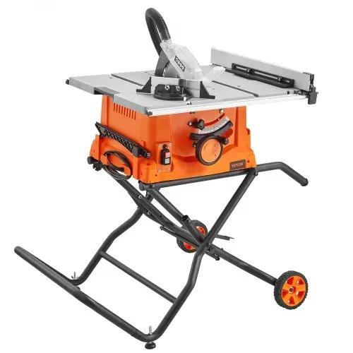 VEVOR Tischkreissäge 1800W, Tischsäge Ø254mm 4800U/min, 85mm bei 90° Querschnitt 55mm bei 45° Schrägschnitt, Winkelanschlag -60˚/60˚, Ideal für Schneiden von Holz und DIY-Holzbearbeitungsprojekte – Bild 9