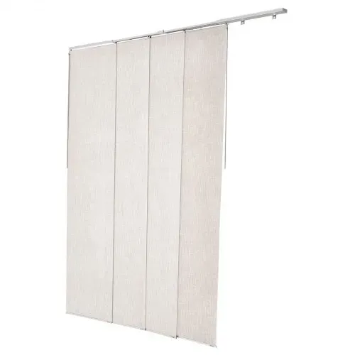 VEVOR Flächenvorhänge, ausziehbare Schiene von 116 cm bis 218 cm (B), zuschneidbare Flächenvorhänge bis 243 cm (H), Verdunkelungs-Schiebegardinen für Schiebetüren Terrassentüren Hellgrau – Bild 10