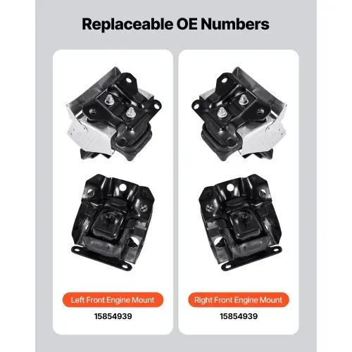 VEVOR Motorhalterungssatz Ersatz 2 Stk. kompatibel mit 2007–2013 Chevrolet Silverado 1500 5,3 l V8, ersetzt OE# A5365, A5365, sichere Unterstützung, linke und rechte Fronthalterungen – Bild 2