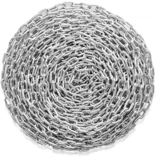 VEVOR Proof Coil Chain, 5/16″ x 92′, 1667 lbs sichere Arbeitslast, verzinkte, geprüfte Coil Chain mit zwei Schnellgliedern, verzinkte Gliederkette aus Karbonstahl zum Schleppen, Aufhängen, Camping, Schleppen von Haustieren VEVOR Proof Coil Chain, 5/16″ x 92′, 1667 lbs sichere Arbeitslast, verzinkte, geprüfte Coil Chain mit zwei Schnellgliedern, verzinkte Gliederkette aus Karbonstahl zum Schleppen, Aufhängen, Camping, Schleppen von Haustieren