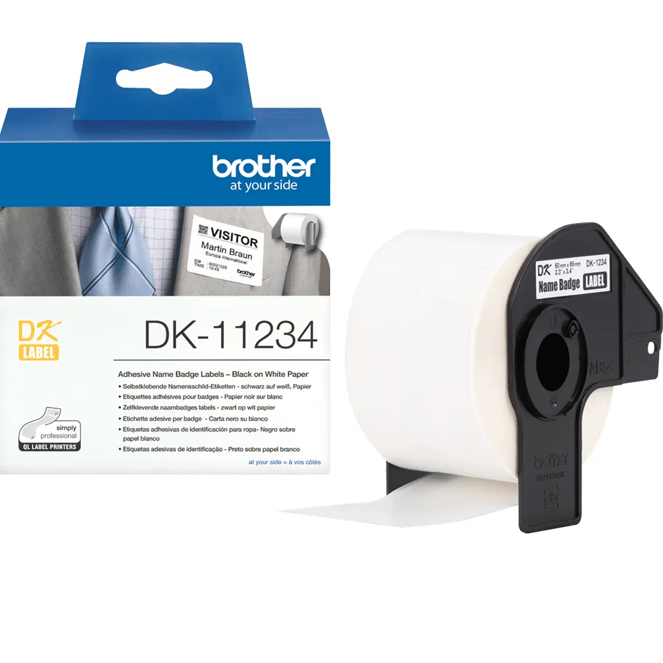 Brother DK-11234 Druckeretikett Weiß Selbstklebendes Druckeretikett Brother DK-11234 Druckeretikett Weiß Selbstklebendes Druckeretikett