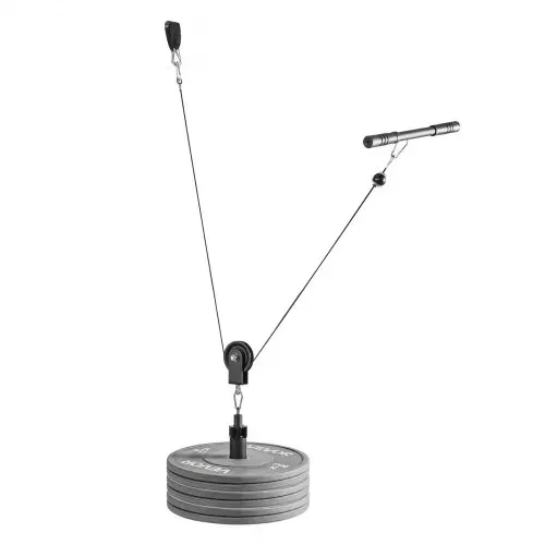VEVOR Kabelzug, 2 Stück Latzug bis 150 kg Belastbar, Krafttrainingsgerät mit Latzugstange Seilzug, Übungen für Arme Rücken Schultern, Pulley System DIY Latzugturm für Heimtrainer Fitnesscenter Zuhause – Bild 9