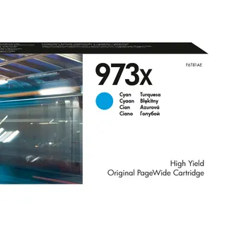 HP 973X Cyan Original PageWide Druckerpatrone mit hoher Reichweite HP 973X Cyan Original PageWide Druckerpatrone mit hoher Reichweite