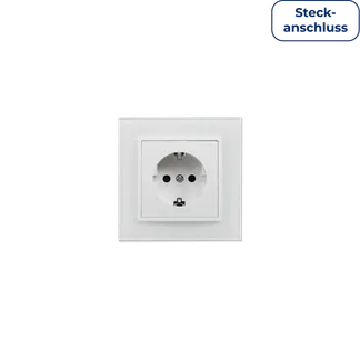 Schutzkontakt-Steckdose McPower “Flair“, 250V~/16A, UP, Steckanschluss, weiß Schutzkontakt-Steckdose McPower “Flair“, 250V~/16A, UP, Steckanschluss, weiß