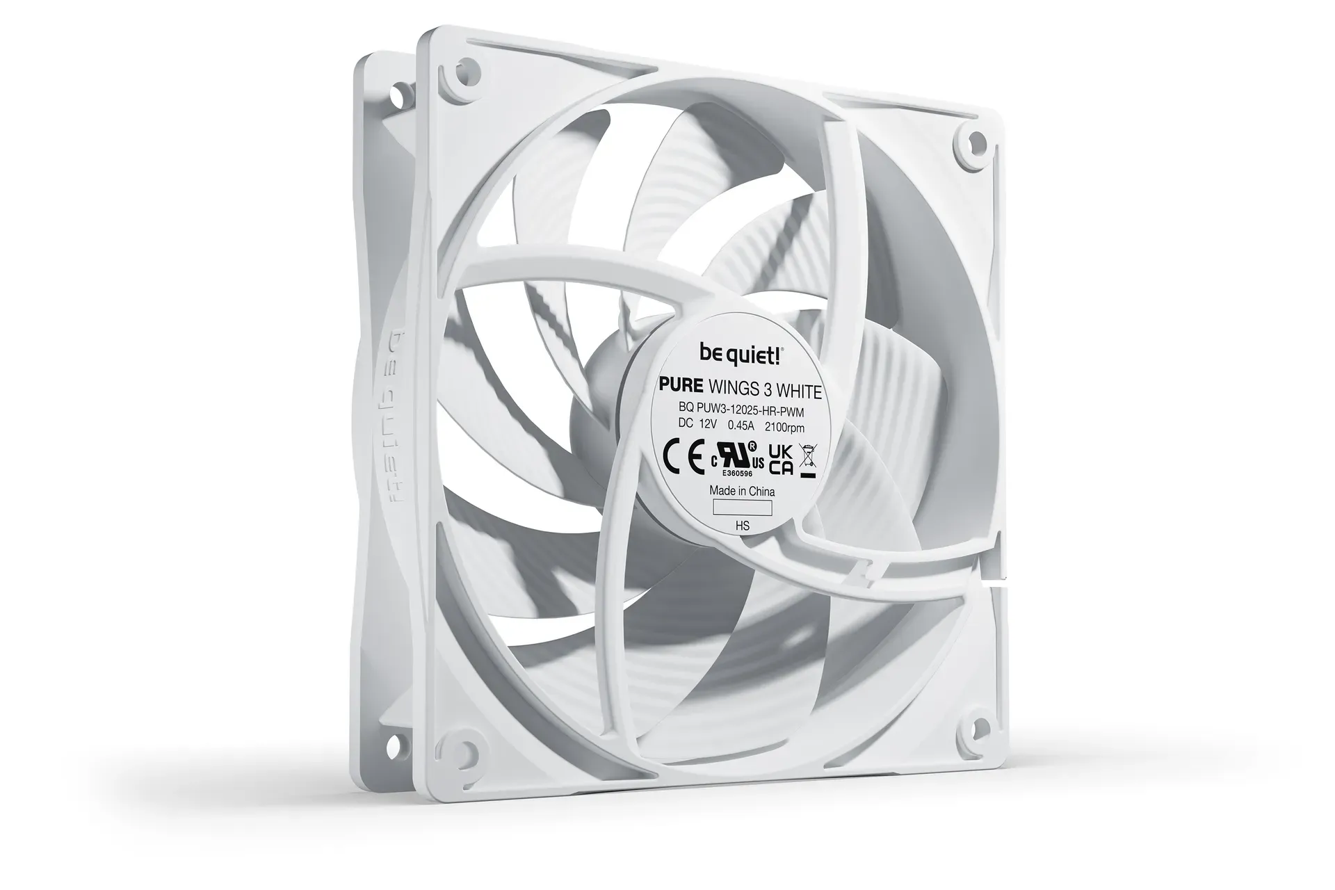 be quiet! Pure Wings 3 120mm PWM high-speed White Computergehäuse Ventilator 12 cm Weiß 1 Stück(e) – Bild 2