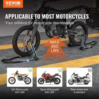 VEVOR Motorrad Ständer Set Montageständer Hinten & Vorn 0,39 t Belastbar, U-Type + L-Type + Doppelgabelköpfe, 225–350 mm / 230–330 mm / 165–240 mm Rollbarer Montageständer Montagelift Montageheber VEVOR Motorrad Ständer Set Montageständer Hinten & Vorn 0,39 t Belastbar, U-Type + L-Type + Doppelgabelköpfe, 225–350 mm / 230–330 mm / 165–240 mm Rollbarer Montageständer Montagelift Montageheber