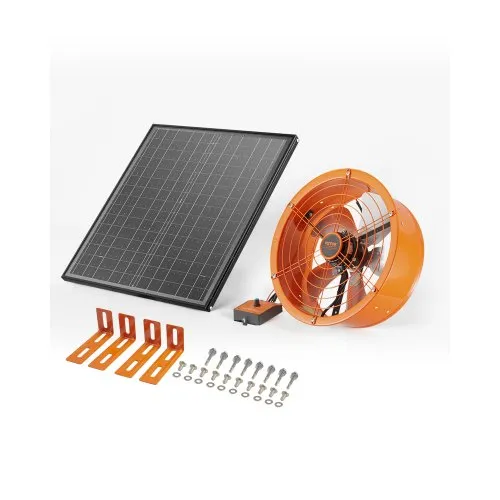 VEVOR Solar Ventilator, 400 x 150 mm, Solar Powered Fan, Dachbodenabluftventilator mit einstellbarem Thermostat, Außengitter, 1300 CFM Luftstromkapazität, für Giebel, Dach, Garage, Werkstatt VEVOR Solar Ventilator, 400 x 150 mm, Solar Powered Fan, Dachbodenabluftventilator mit einstellbarem Thermostat, Außengitter, 1300 CFM Luftstromkapazität, für Giebel, Dach, Garage, Werkstatt