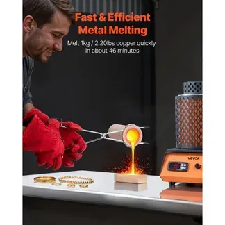 VEVOR digitaler Goldschmelzofen Maschine mit 3 kg Keramiktiegel, elektrischer Schmelzofen 1350 W max. 1150 ℃, Metallschmelzofen Set für Schmuckherstellung Metallbarren Metallkomponenten Schwarz VEVOR digitaler Goldschmelzofen Maschine mit 3 kg Keramiktiegel, elektrischer Schmelzofen 1350 W max. 1150 ℃, Metallschmelzofen Set für Schmuckherstellung Metallbarren Metallkomponenten Schwarz