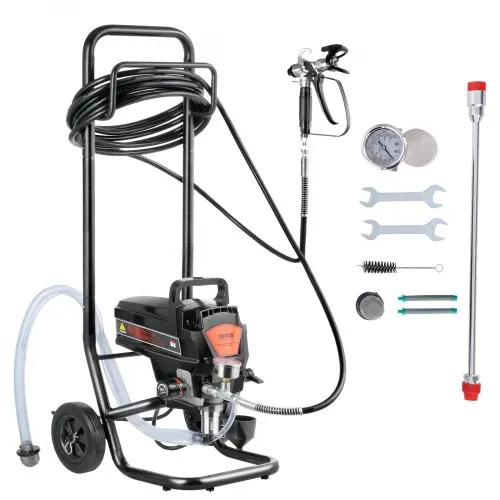 VEVOR Airless-Farbspritzgerät, 950 W, 3000 psi, Hocheffizientes Elektrisches Spritzgerät, Farbspritzgeräte Spritzlackiermaschine Hochdruck-Airless-Farbsprühsystem mit 15 m Hochdruckschlauchlänge VEVOR Airless-Farbspritzgerät, 950 W, 3000 psi, Hocheffizientes Elektrisches Spritzgerät, Farbspritzgeräte Spritzlackiermaschine Hochdruck-Airless-Farbsprühsystem mit 15 m Hochdruckschlauchlänge