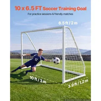 VEVOR Fußballtor 300 x 200 cm Tragbares PVC Outdoor-Soccertor mit PE-Netz, für Gärten, Parks und Schulen, Wetterfest, mit Bodenankern, Zielscheibe, 600D-Oxford-Tasche und Stabilität bei über 110 km/h VEVOR Fußballtor 300 x 200 cm Tragbares PVC Outdoor-Soccertor mit PE-Netz, für Gärten, Parks und Schulen, Wetterfest, mit Bodenankern, Zielscheibe, 600D-Oxford-Tasche und Stabilität bei über 110 km/h