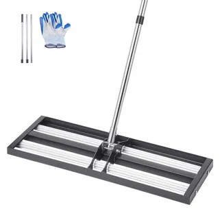 VEVOR Rasen Rakel 255×763 mm, Rasen Nivellierrechen mit 210 cm Extra Langen Stiel, Flächenebner inkl. Handschuhe, Levelingrake, Rasenrechen zum Nivellieren von Gärten & Golfplätzen VEVOR Rasen Rakel 255×763 mm, Rasen Nivellierrechen mit 210 cm Extra Langen Stiel, Flächenebner inkl. Handschuhe, Levelingrake, Rasenrechen zum Nivellieren von Gärten & Golfplätzen