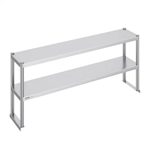 VEVOR Doppeltes Überregal, doppelstöckiges Überregal aus Edelstahl, 305 x 1524 x 600 mm doppelstöckiges Überregal, höhenverstellbarer Überregal-Vorbereitungstisch für Küche, Restaurant und Werkstatt VEVOR Doppeltes Überregal, doppelstöckiges Überregal aus Edelstahl, 305 x 1524 x 600 mm doppelstöckiges Überregal, höhenverstellbarer Überregal-Vorbereitungstisch für Küche, Restaurant und Werkstatt