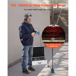 VEVOR Rohr-Wasserleckdetektor mit 4 Sensoren, 1 Hz–10000 Hz, 7-Zoll-Touchscreen, Ortungsgerät für unterirdische Rohrleitungen mit 3 Abhörstäben, Kopfhörer, 8-GB-Karte & Tragetasche VEVOR Rohr-Wasserleckdetektor mit 4 Sensoren, 1 Hz–10000 Hz, 7-Zoll-Touchscreen, Ortungsgerät für unterirdische Rohrleitungen mit 3 Abhörstäben, Kopfhörer, 8-GB-Karte & Tragetasche