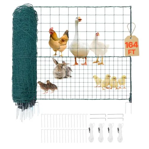 VEVOR Begrenzungszaun 50×1,05 m, Weidezaun aus PE, Mobiler Hundezaun mit Doppelspitzenpfählen & Abspannseilen, Hühnerzaun, Gartenzaun, Campingzaun für Hunde, Hühner, Pflanzen, Außenbereiche VEVOR Begrenzungszaun 50×1,05 m, Weidezaun aus PE, Mobiler Hundezaun mit Doppelspitzenpfählen & Abspannseilen, Hühnerzaun, Gartenzaun, Campingzaun für Hunde, Hühner, Pflanzen, Außenbereiche