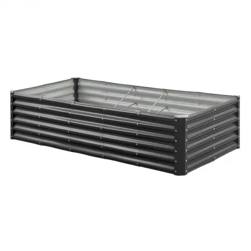 VEVOR Hochbeet Metall 1800x900x430 mm, Pflanzbeet, Gemüsebeet, Pflanzkasten mit offenem Boden & abgerundeten Kanten, Blumenbeet, Kräuterbeet, ideal für Gemüse, Blumen, Kräuter & Sukkulenten – Bild 8